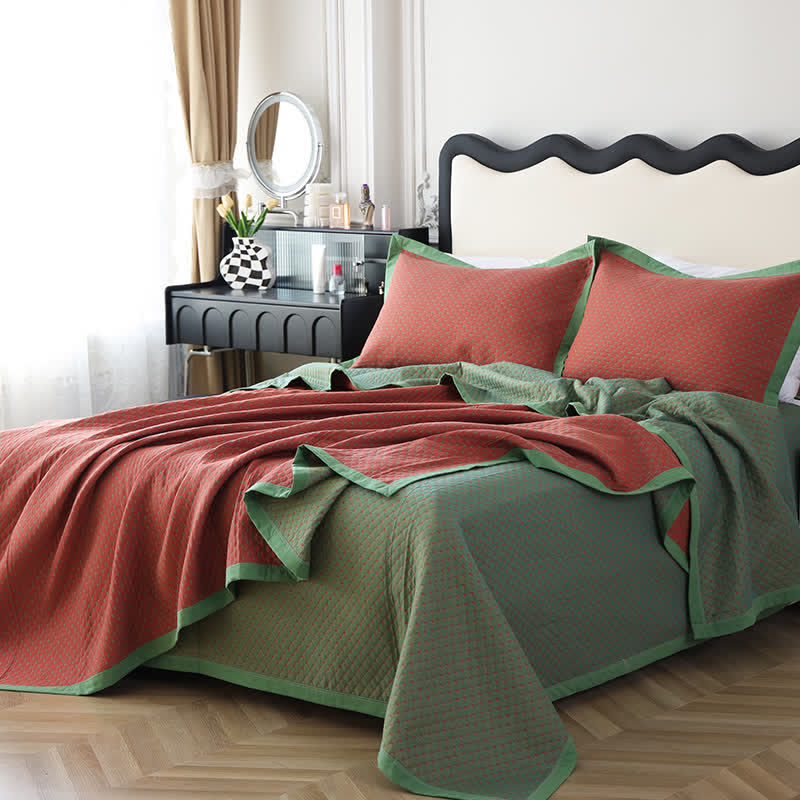 Breathable Soft Cotton Gauze Reverisible Quilt - image 4