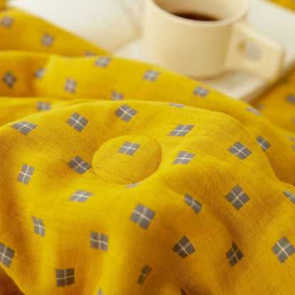 Grid Soft Pure Cotton Reversible Quilt  - image 2